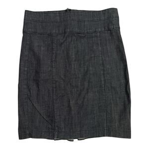 GUESS Dark Wash Denim Pencil Short Mini Skirt Women’s 29 Back Ruffle Hem Y2K